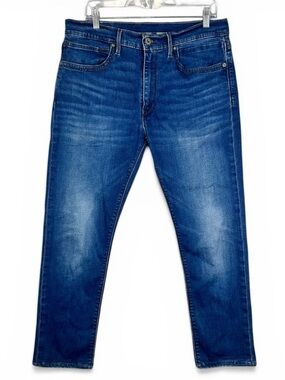 Levi's Premium 512 Slim Taper Jeans Mens 34 x 32 (Hemmed 27 Inseam) Dark Stretch